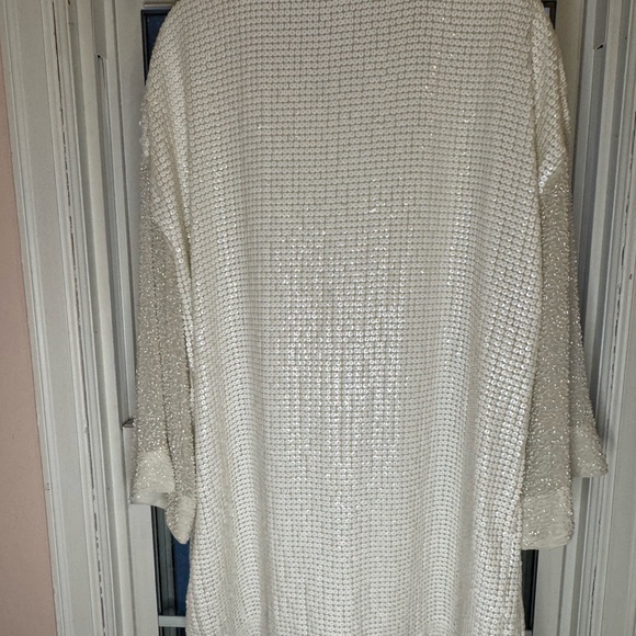 Anthropologie Let Me Be Sequin Mini Dress Bridal Wedding Beaded - Picture 6 of 7